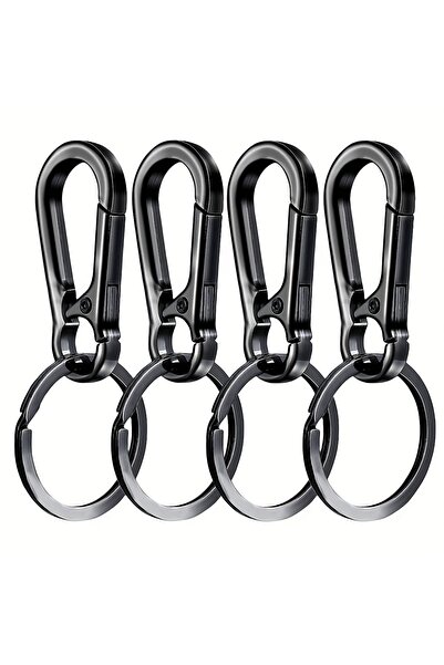 Choice3 8 cm 4Pcs 4Pcs Carabiner Clip Keychain Metal Carabiner Shape Key Ring...