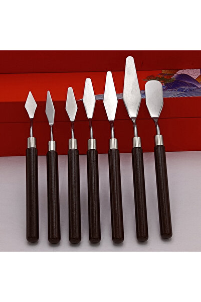 Choice3 7pcs 1/3/5/7PCS Watercolor Mixed Art Oil Painting Scraper Set Wood St...