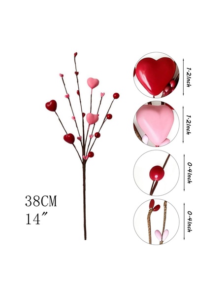 Choice1 1Pcs Red Pink 1/3Pcs Artificial Flowers Love Bouquet 38CM Fake Flower...