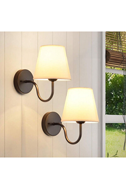 Choice 2 pieces Black Nordic Fabric Lampshade Wall Lamps House Corridor Hallw...