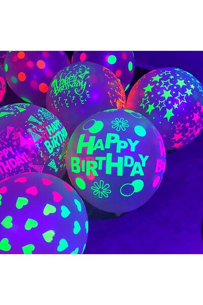 Choice 12INCH style 3 mix 10Pcs 12Inch Fluorescent Balloons Neon Glow Latex B...