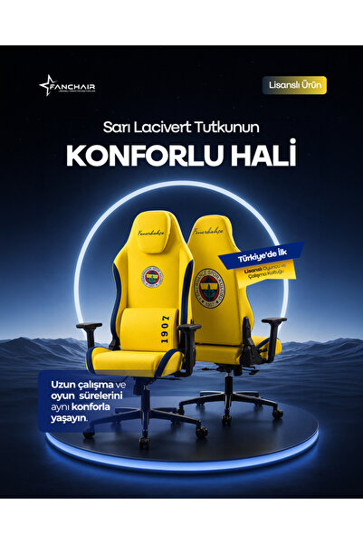 Fenerbahçe Fanchair x Sarı Lacivert Lisanslı Oyuncu Koltuğu