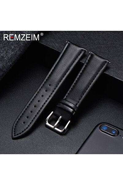 Choice 18mm black Casual Calfskin Watchband Soft Material Wrist Bracelets Bus...