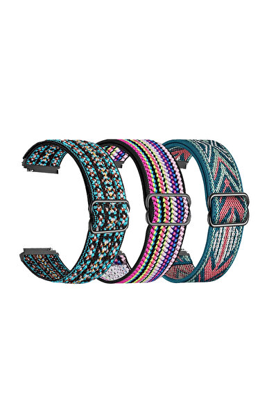 Choice18 20mm pack-4 18/20/22mm Adjustable Elastic Nylon Strap for Venu 4/3/2...
