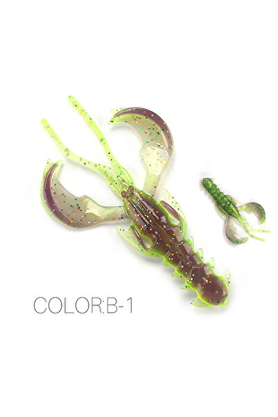 Choice 65mm 10pcs 1.36g B-1 Supercontinent CRAZY 65mm/40mm Lobster Soft Lure ...