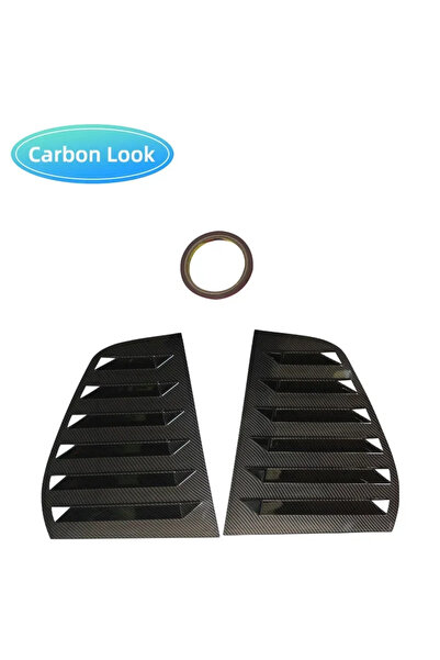 Choice1 Golf 6 Carbon Look Pair Rear Side Window Trim Spoiler For VW Golf 5 G...