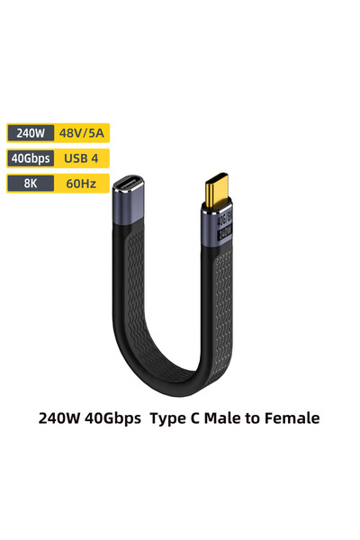 Choice 13cm 004 PD 240W 5A Type C to USB C Fast Charging Cable USB 4.0 Gen3 4...