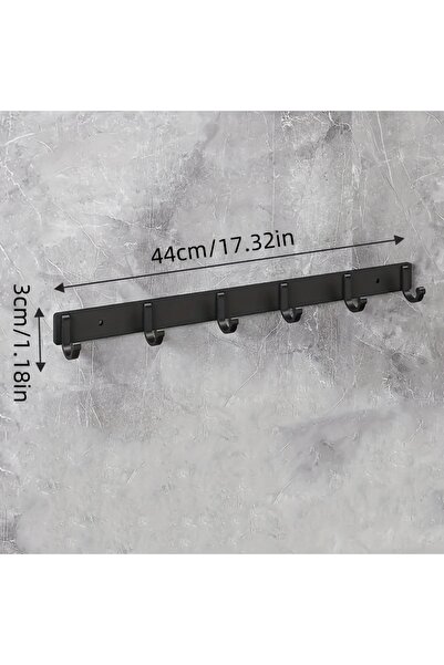 Choice4 6 Hooks 1pc Wall Mounted Hook Rack Aluminum Wall Hook Bathroom Towel ...