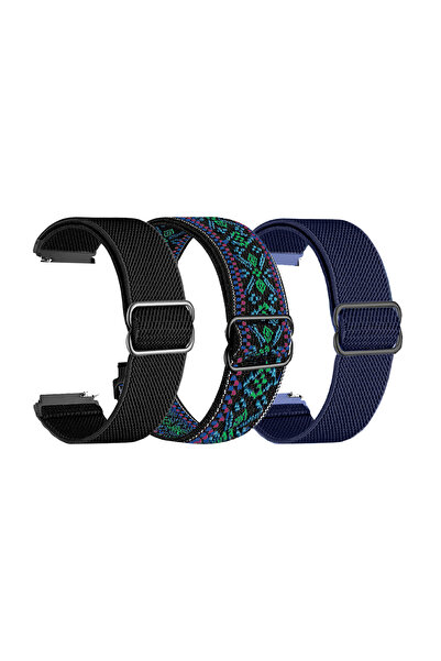 Choice27 18mm pack-6 18/20/22mm Adjustable Elastic Nylon Strap for Venu 4/3/2...