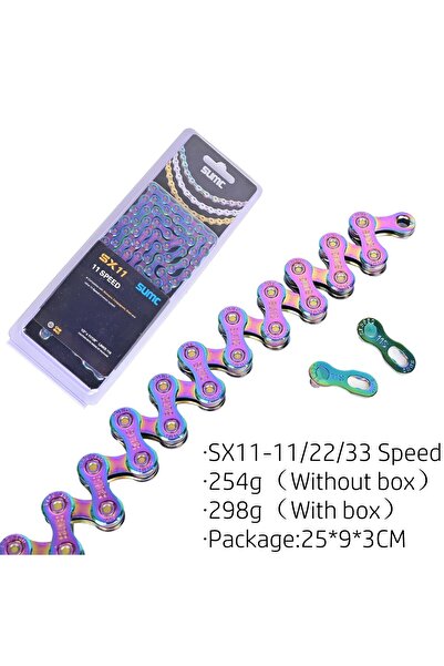 Choice7 SUMC SX11-11speed Bicycle Chains SUMC 9/10/11/12 Speed Rainbow Hollow...