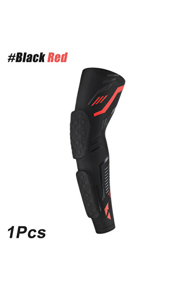 Choice8 L Black Red 1 Pcs Professional Padded Arm Sleeves Crashproof Elbow Fo...
