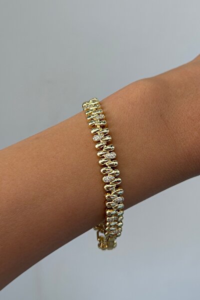 Charmist Steel Gold Basic Zircon Bracelet
