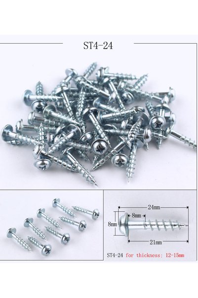 Choice 100pcs ST4-24 100pc/lot Self-tapping Screw galvanized Self Tapping Scr...