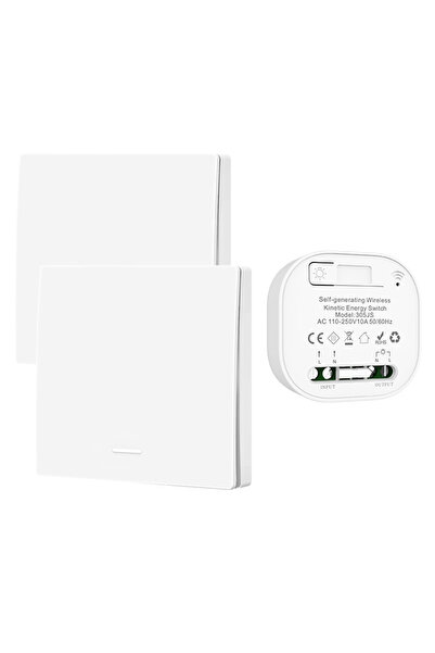 Choice white 1gang 2v1 Battery Free RF433 Household Wireless Wall Switch Wiri...
