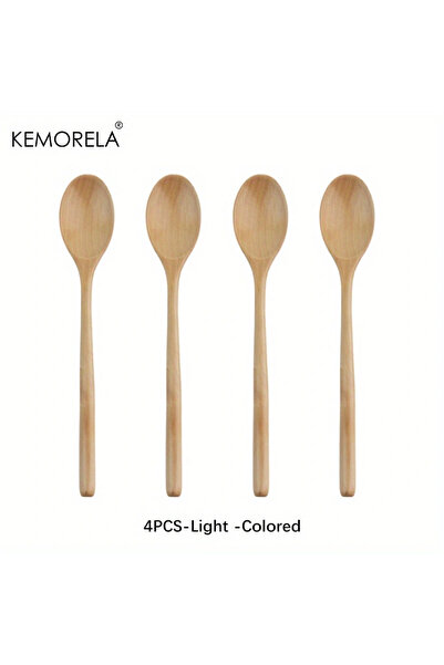 Choice 4PCS-Light -Colored 4PCS Wooden Spoon Kitchen Korean Style Natural Woo...