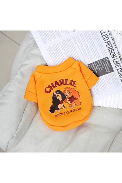 Choice XXL orange Autumn and winter pet clothes cute and stylish cartoon roun...