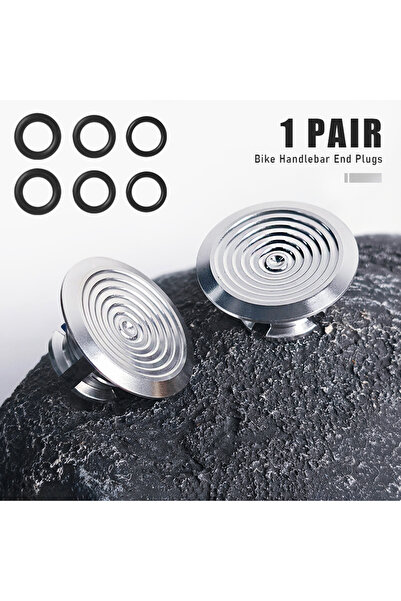 Choice Silver KRSEC 1 Pair Mountain Road Bike Handlebar End Plugs Aluminum Al...