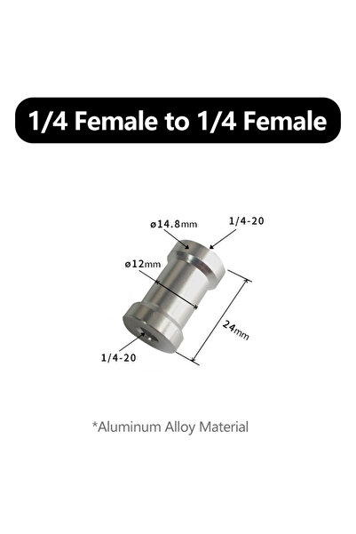 Choice Aluminum adapter B 1/4" to 3/8" Screw Adapter Converter Threaded Spigo...