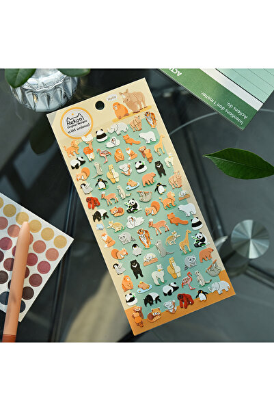 Choice Zoo Korean Import Original NEKONI Animals Penguin Dinosaur Stickers Sc...