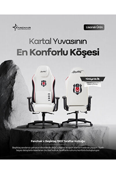 Beşiktaş Fanchair x 1903 Lisanslı Oyuncu Koltuğu