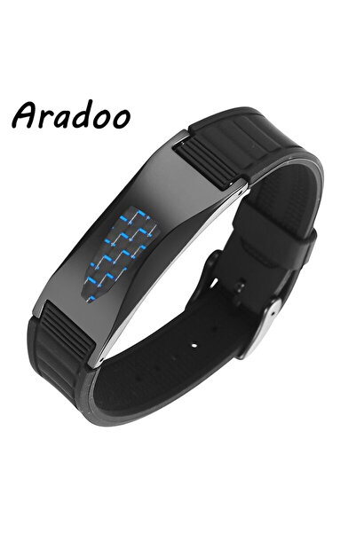 Choice B-GJ001BB ARADOO Silicone Carbon Fiber Power Wristband Balance Bracele...