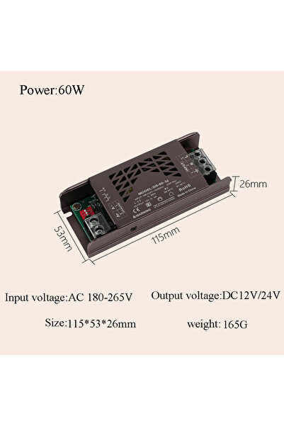 Choice 24v 60W Fade Mode LED Power Supply Mute Lighting Device DC 12V 24V 60W...