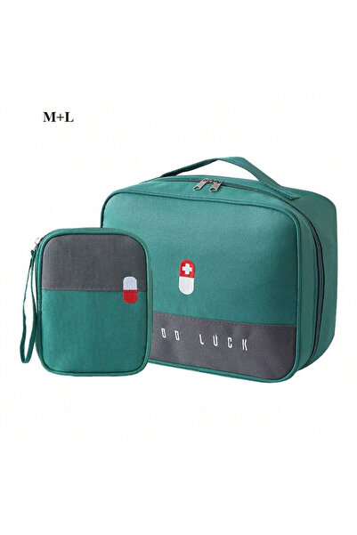 Choice Green M and L Medical Bag Portable Travel First Aid Kit Waterproof Lar...