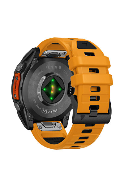 Choice سوار ساعة QuickFit 26 مم برتقالي أسود QuickFit 22 مم 26 مم Fenix8 لساع...