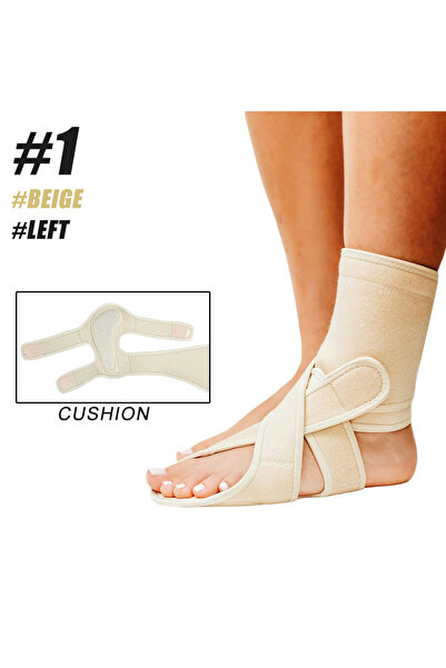 Choice Beige-1-Left-1pcs 1PCS AFO Foot Drop Brace for Walking – Adjustable An...