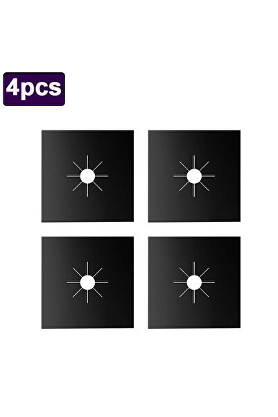 Choice4 Black-4pcs Gas Stove Protector Pad Cooker Lid Liner Cleaning Pad For ...