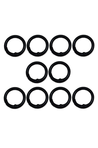 Choice6 10pcs-24mm black 10Pcs Colorful 24mm Alloy Trigger Round Snap Keyring...