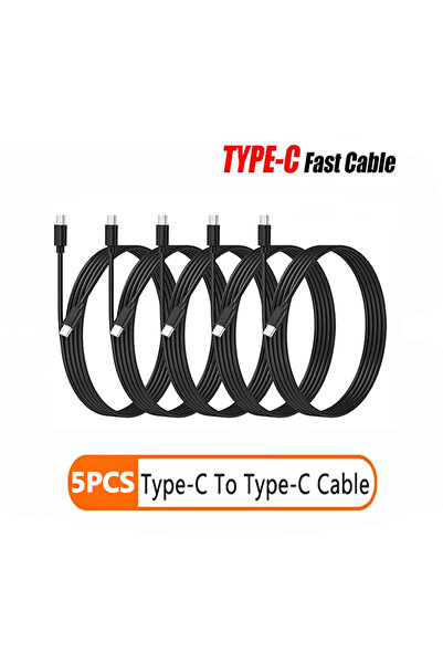 Choice 2m Black 5PCS 5-10Pcs Type C to Type C PD Fast Charging Cable For Phon...