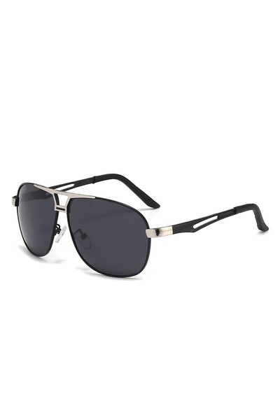 choice2 Silver Gray Sunglasses for Men Aviator Polarized UV Protection Style ...