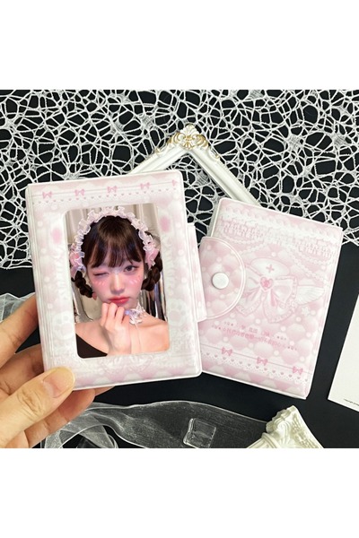 choice2 4 Pink Love Bow Card Album 3 Inch Mini PVC Photocard Binder Collectib...