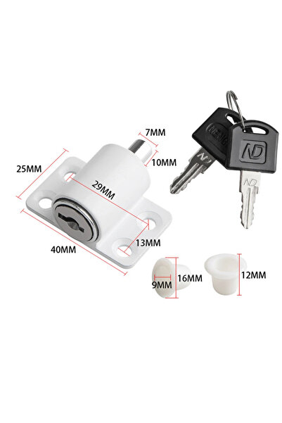 Choice3 white 2 Keys, 1 Set of Sliding Door and Window Locks with Safety Prot...