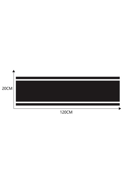 Choice Black Car Hood Stripe Sticker Universal Auto Racing Stripes Body Side ...