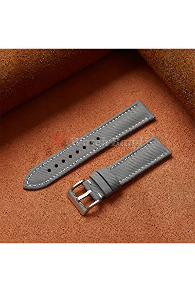Choice29 18mm Grey-White Genuine Sailcloth Watch Band Premium Sailcloth Strap...