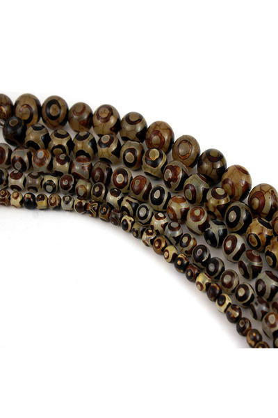 Choice11 8mm Vintage brown 5Pcs 6/8/10/14mm Natural Tibetan Dzi Beads Agate G...