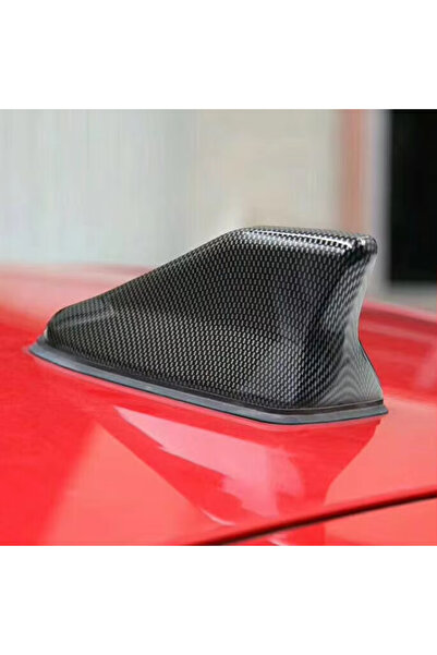 Choice8 Carbon Fiber 17cm Car Roof Shark Fin Antenna Cover Sticker Carbon Fib...