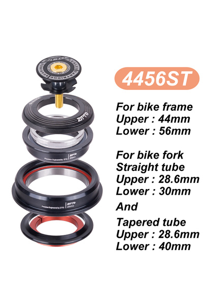 ZTTO 4456ST MTB Road Bicycle Headset CNC 1 1/8"-1 1/2" 1.5 Tapered 28.6 Strai...