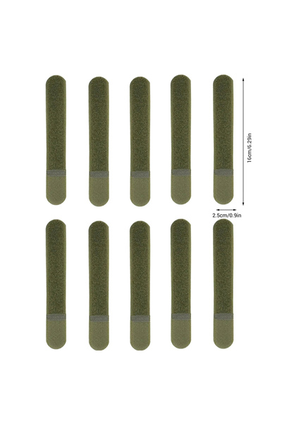 Choice 25x160mm Army green 10pcs Nylon Straps Cable Ties Strap Webbing Organi...