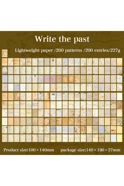 Choice C JIANQI 200 Unrepeated Old Magazine Newspaper Text Scrapbooking Decor...