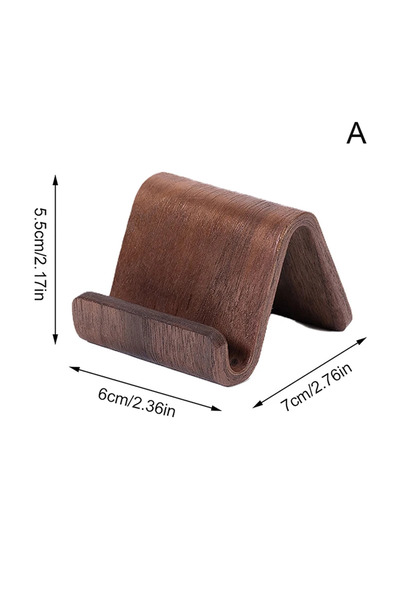 Choice A Multifunctional Solid Wood Phone Holder Black Walnut Front Desk Busi...