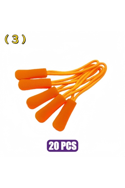Choice6 3.Orange 20 Pcs/Pack Colorful Replacement Zipper Pulls Cord Extender ...