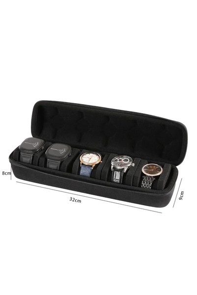Choice3 5 Slot Watch Storage Box Organizer For Men Women Watch Travel Case Po...