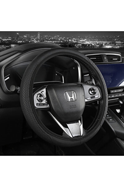 Choice Black Line Steering Wheel Cover Breathable Leather Anti Slip PU Leathe...