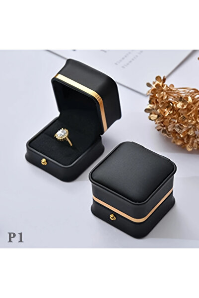 Choice 1PC Ring box 1PC Jewelry Box High end Leather Ring Box Jewelry Box, Va...