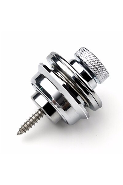 choice2 Silver Guitar Strap Lock 1\2\4 PCS Heavy Duty Metal Button Security S...