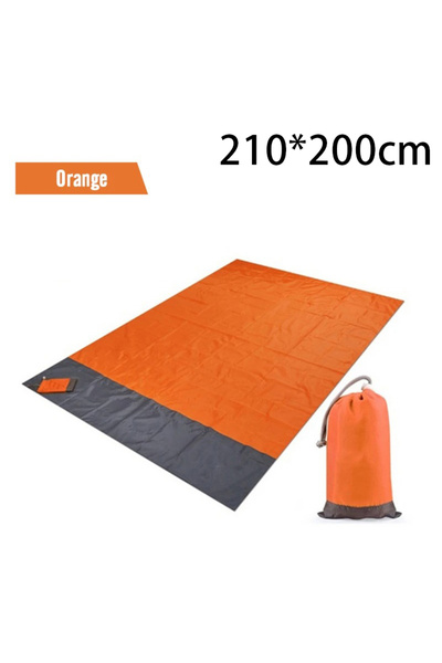 Choice Orange 210 X 200cm 2x2.1m Waterproof Pocket Beach Blanket Folding Camp...