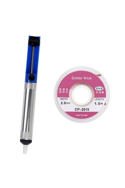 Choice1 Blue Pen Set 1 Aluminum Desoldering Pump Vacuum Tin Removal Pen Desol...